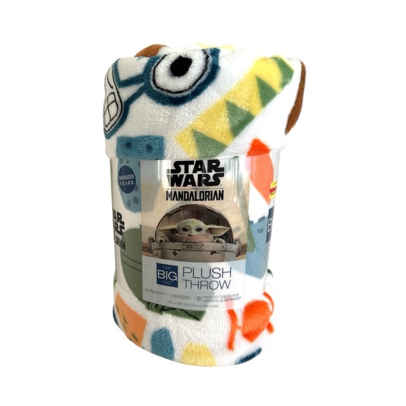Star Wars Other - NWT Star Wars The Mandalorian Big One Plush Oversized Throw Blanket 6’x6’ Gift